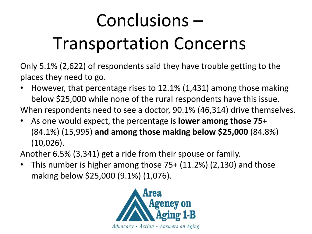 conclusions transportation concerns