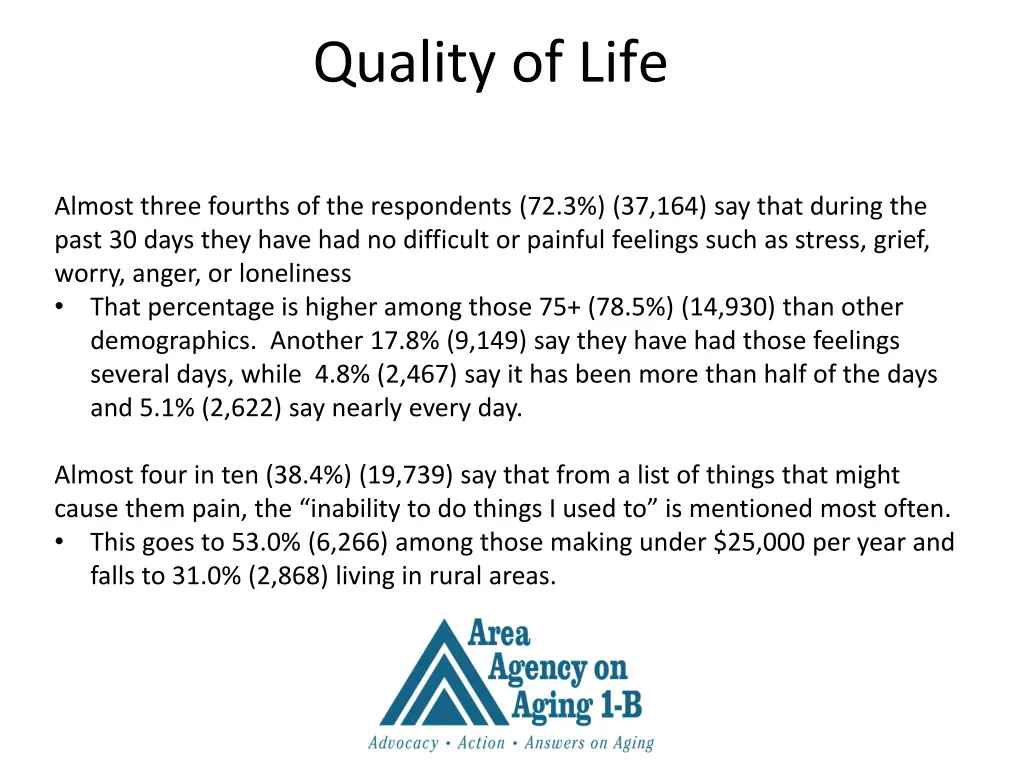 quality of life