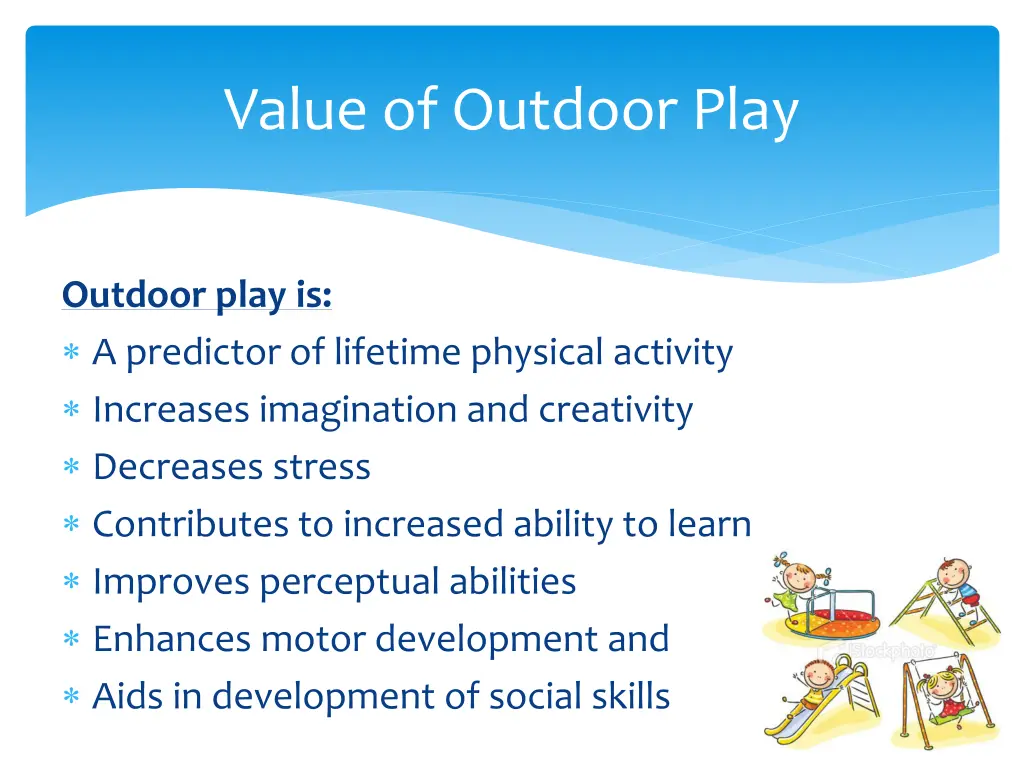 value of outdoor play