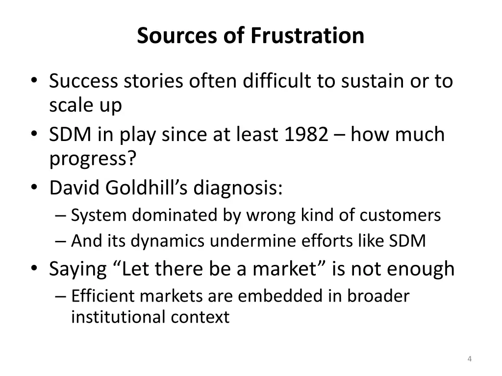 sources of frustration