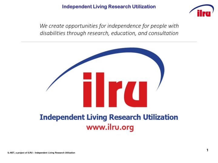 independent living research utilization
