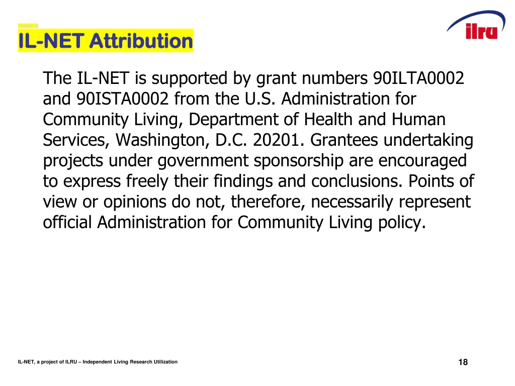 slide slide 18 il il net attribution