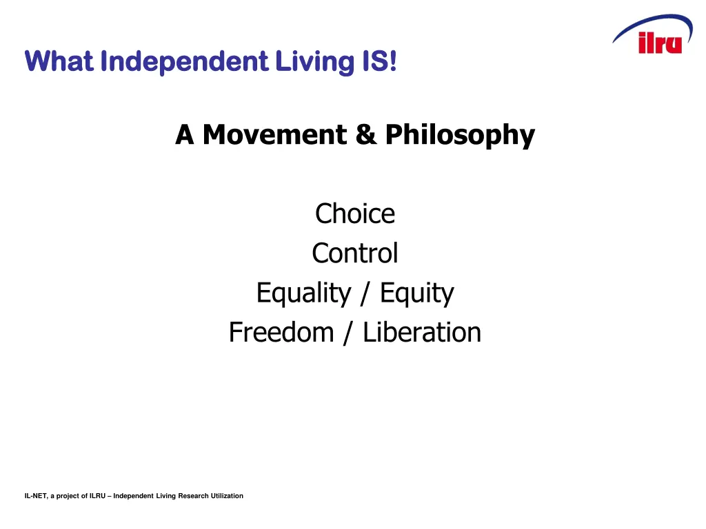 what independent living is what independent