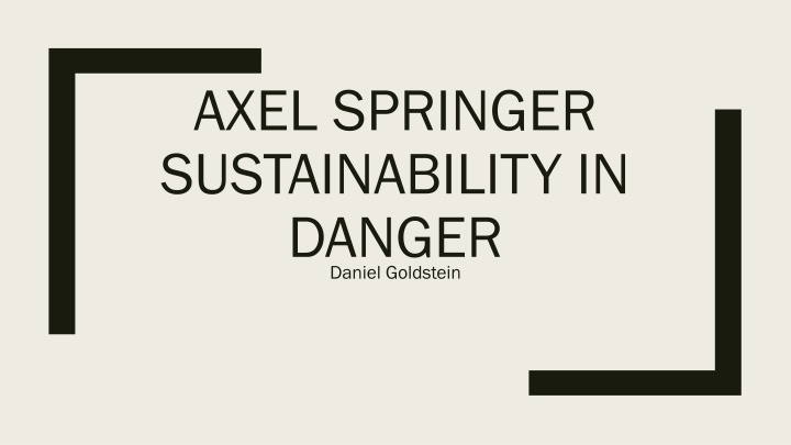 axel springer sustainability in danger daniel