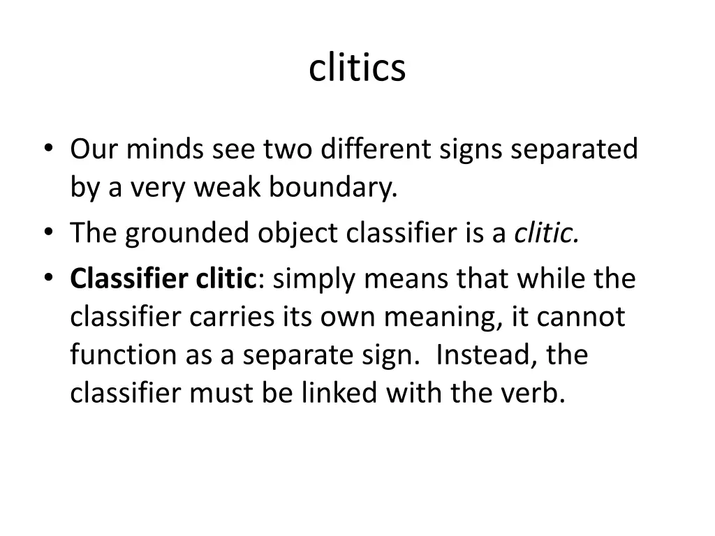 clitics
