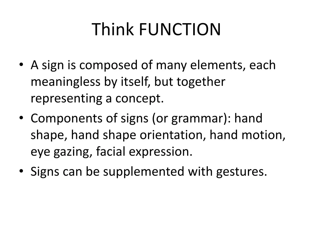 think function