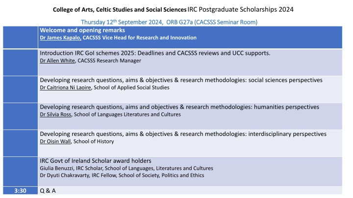 college of arts celtic studies and social