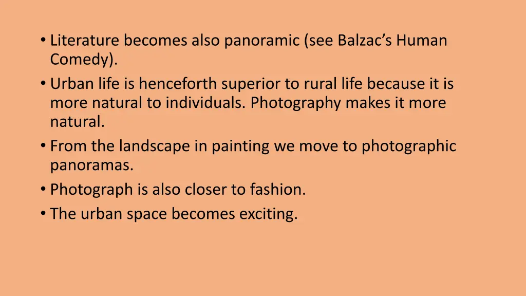 literature becomes also panoramic see balzac