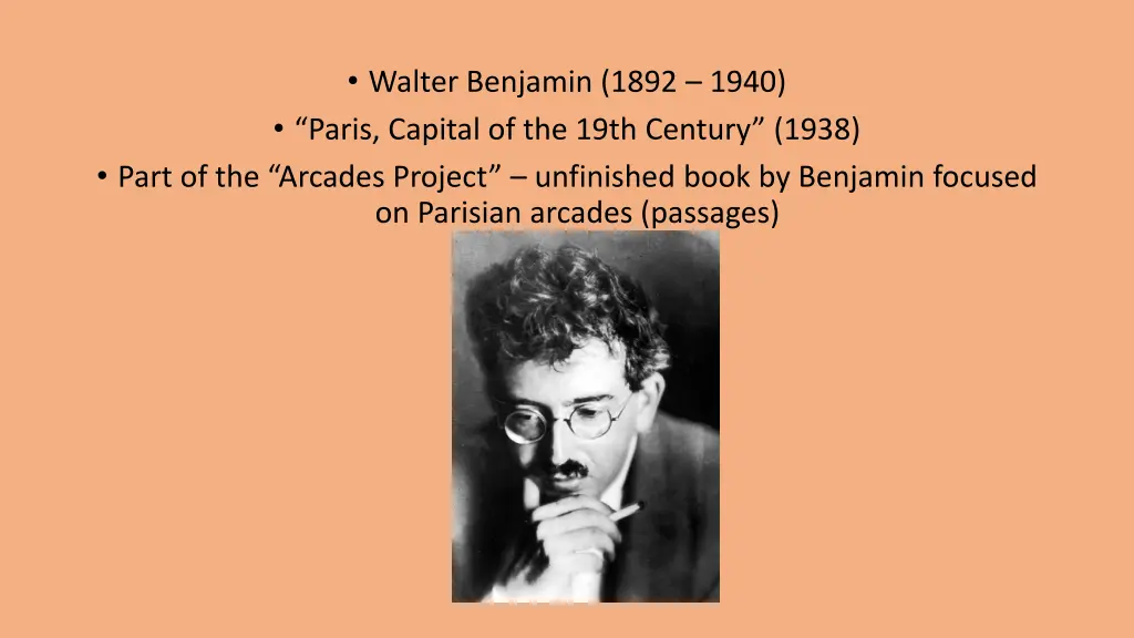 walter benjamin 1892 1940 paris capital