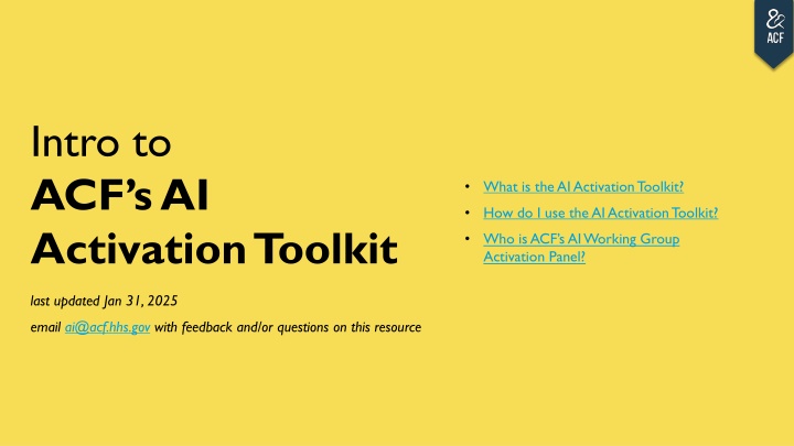intro to acf s ai activation toolkit