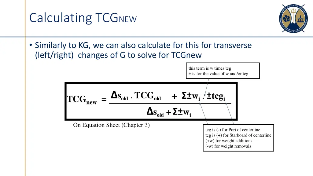 calculating tcg new
