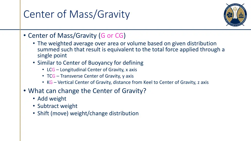 center of mass gravity
