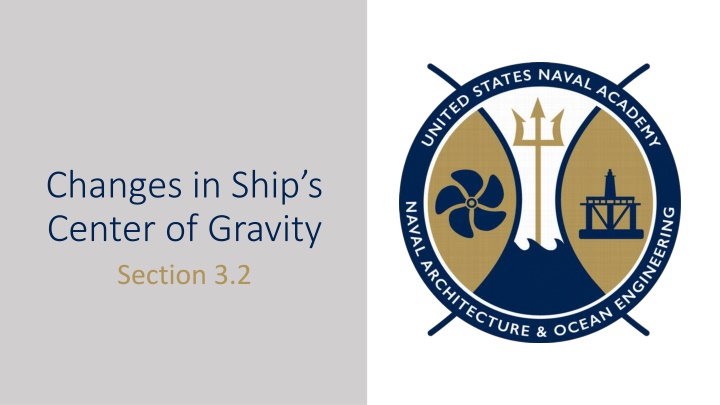 changes in ship s center of gravity section 3 2