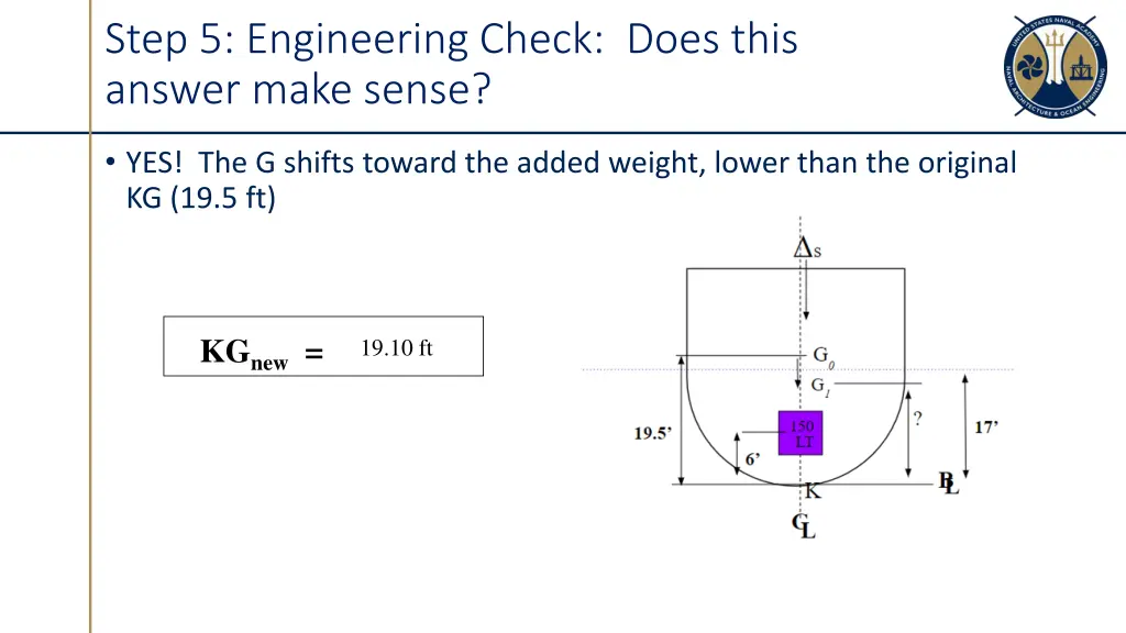 step 5 engineering check does this answer make