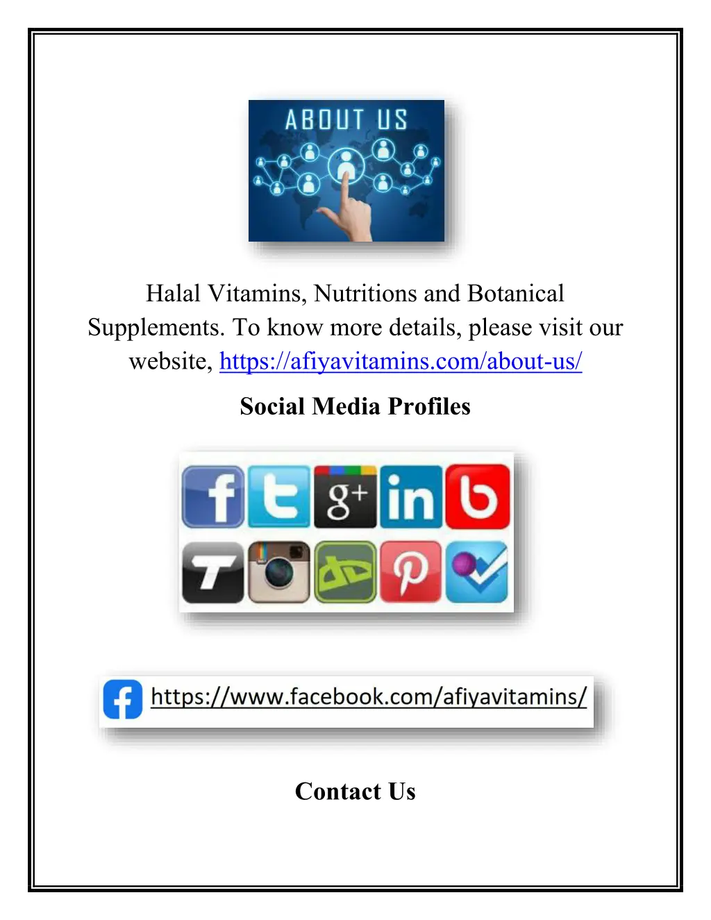 halal vitamins nutritions and botanical