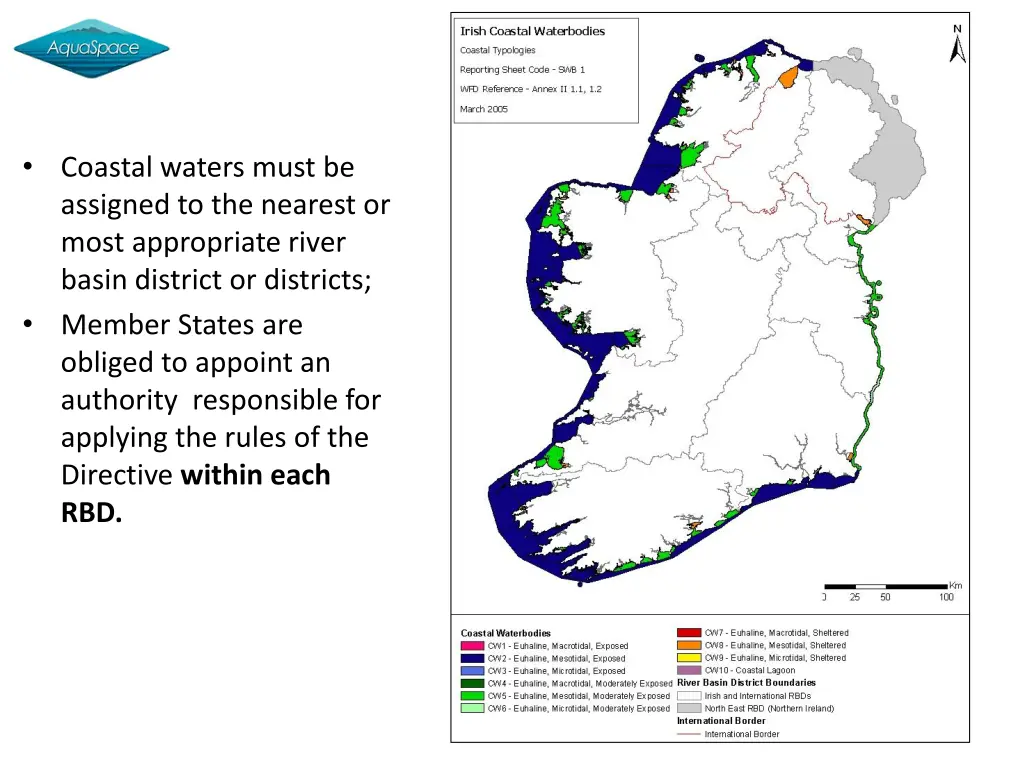 coastal waters must be assigned to the nearest