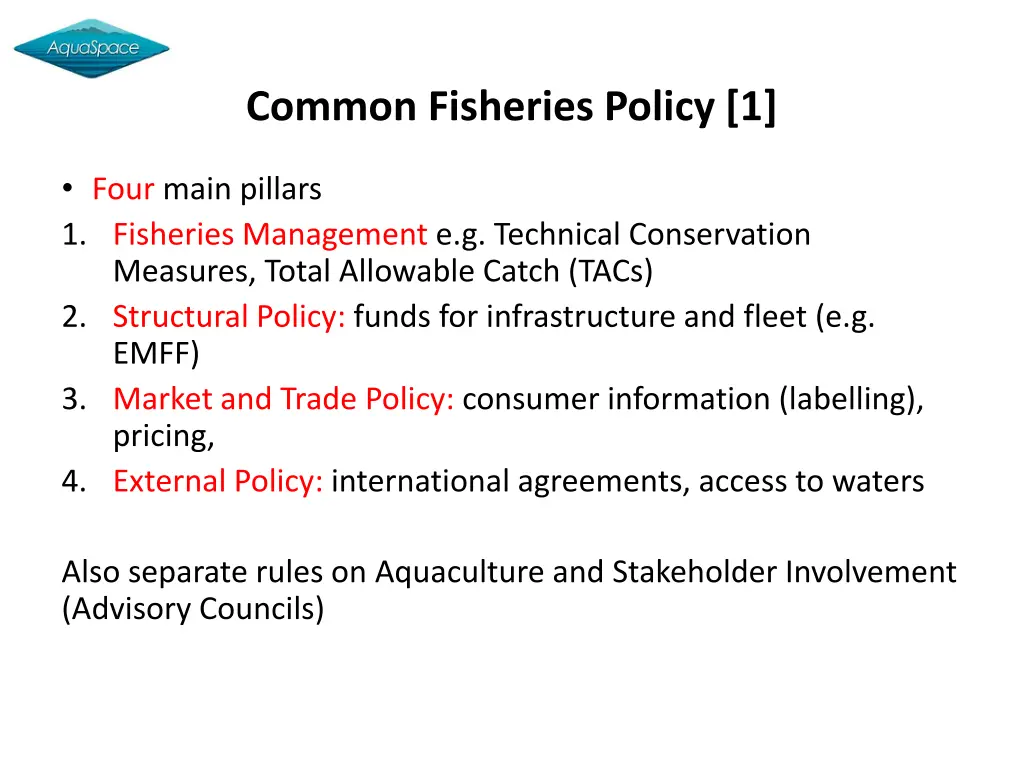 common fisheries policy 1