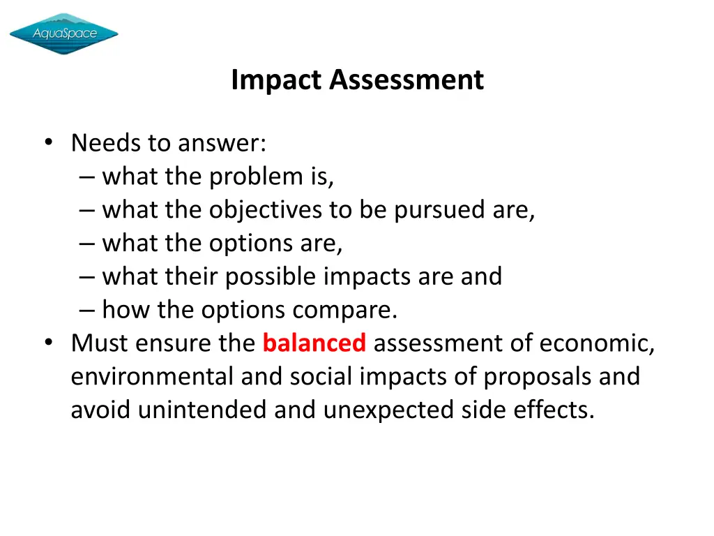 impact assessment