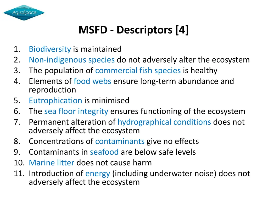 msfd descriptors 4
