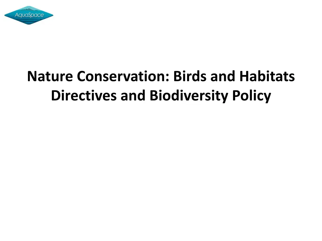 nature conservation birds and habitats directives