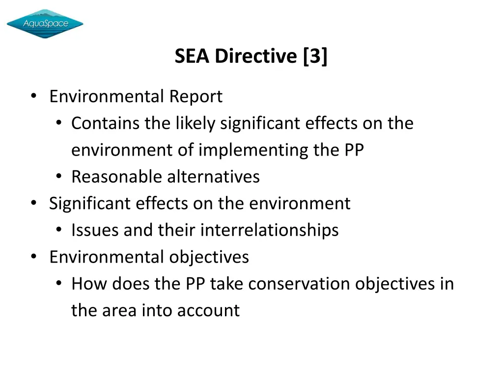 sea directive 3