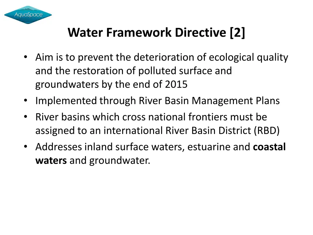 water framework directive 2