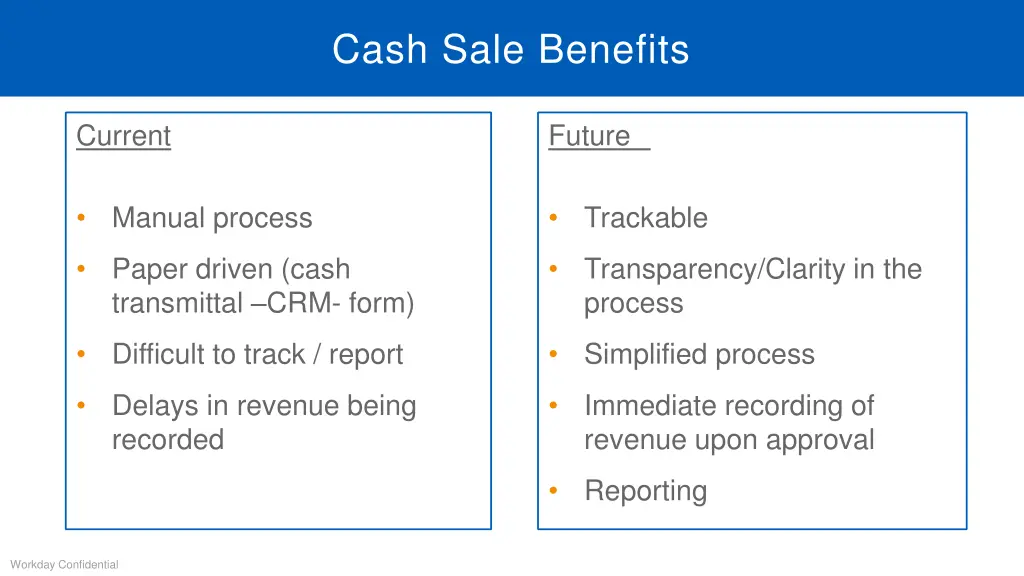 cash sale benefits