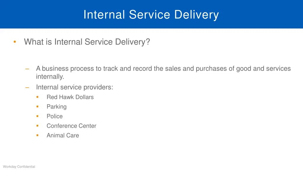 internal service delivery