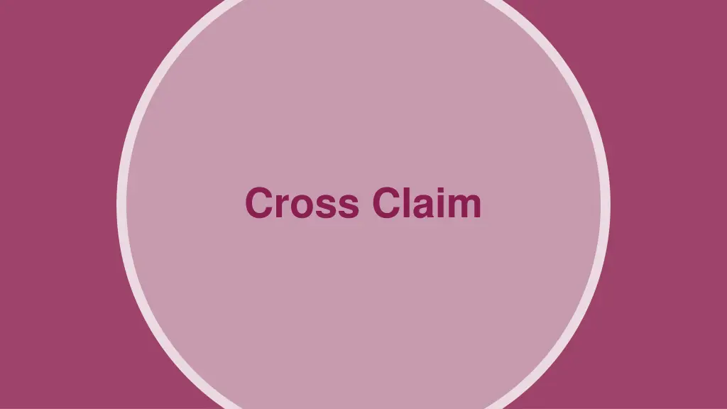 cross claim