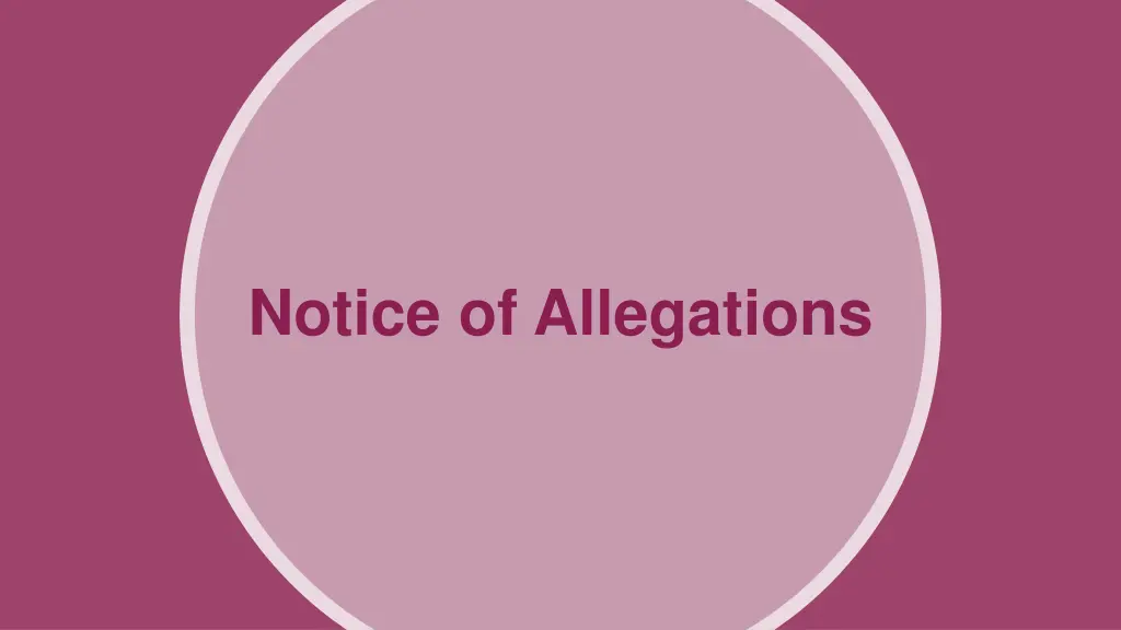 notice of allegations