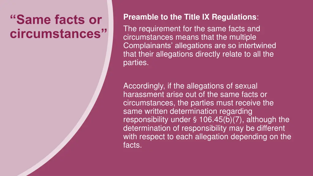 preamble to the title ix regulations