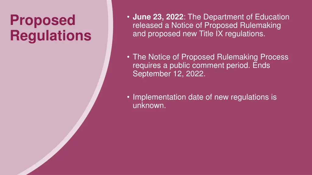 proposed regulations