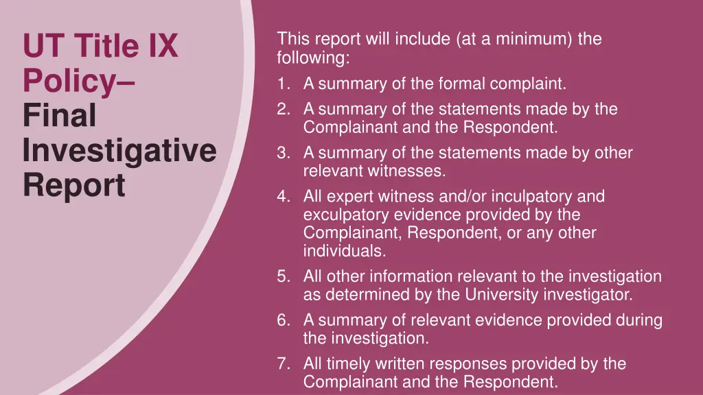 ut title ix policy final investigative report 1