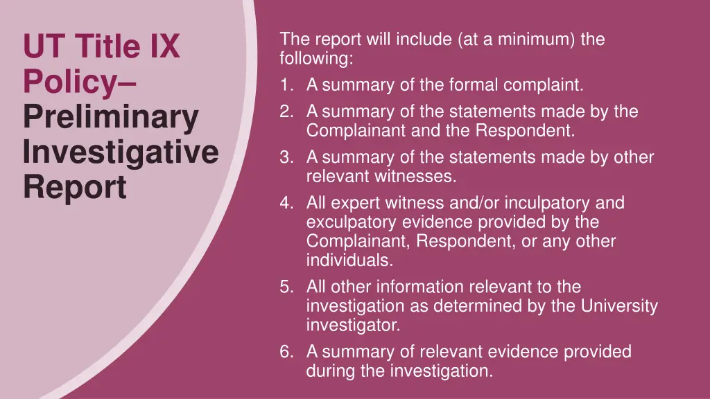 ut title ix policy preliminary investigative 1