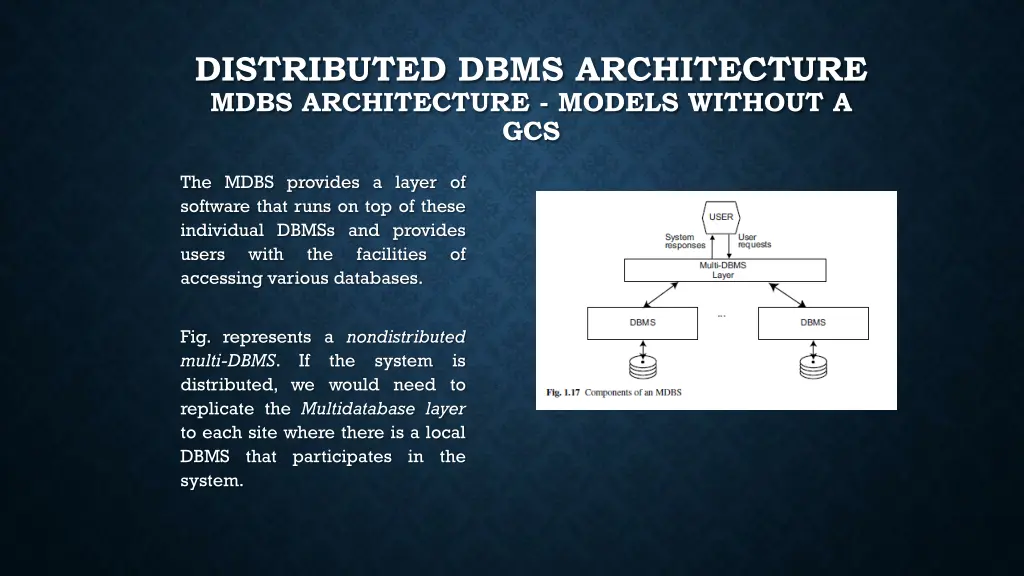 distributed dbms architecture mdbs architecture 1