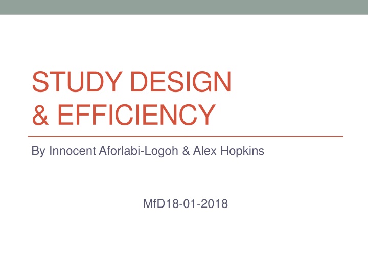 study design efficiency