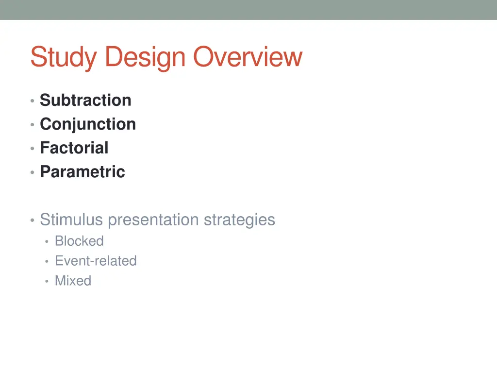 study design overview