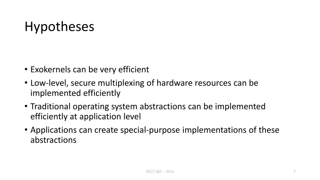 hypotheses