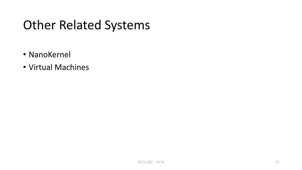 other related systems