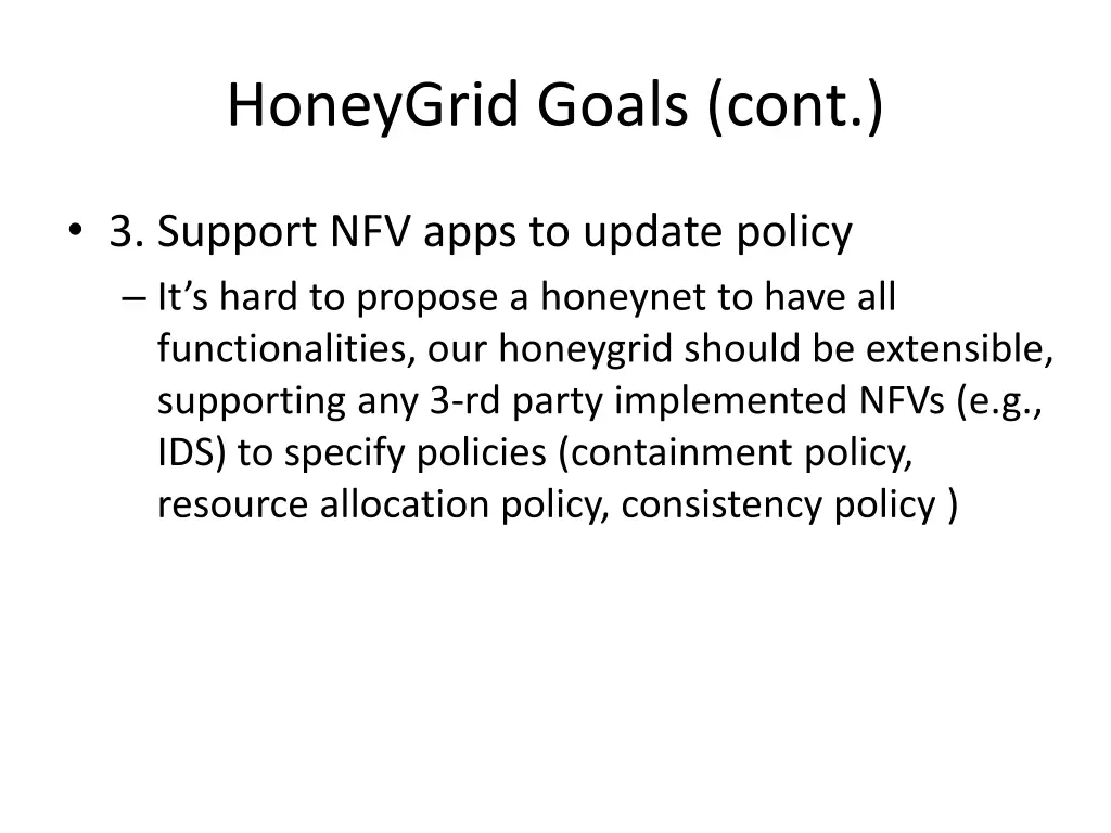 honeygrid goals cont 1