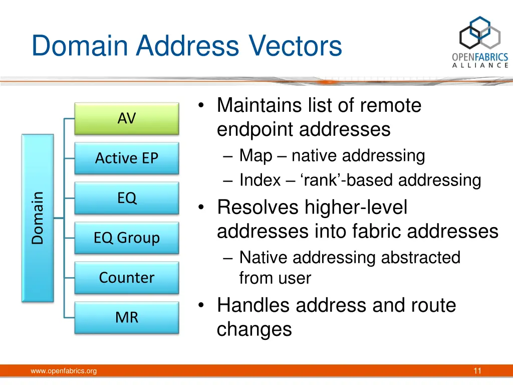 domain address vectors