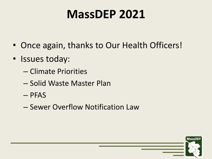 massdep 2021