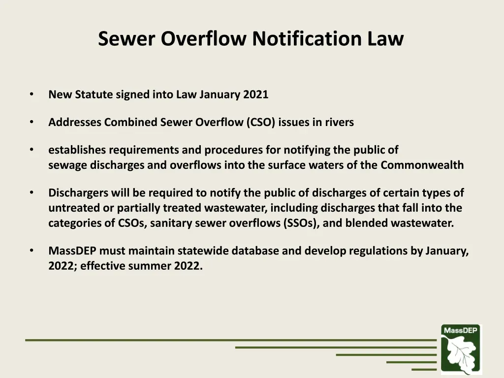 sewer overflow notification law