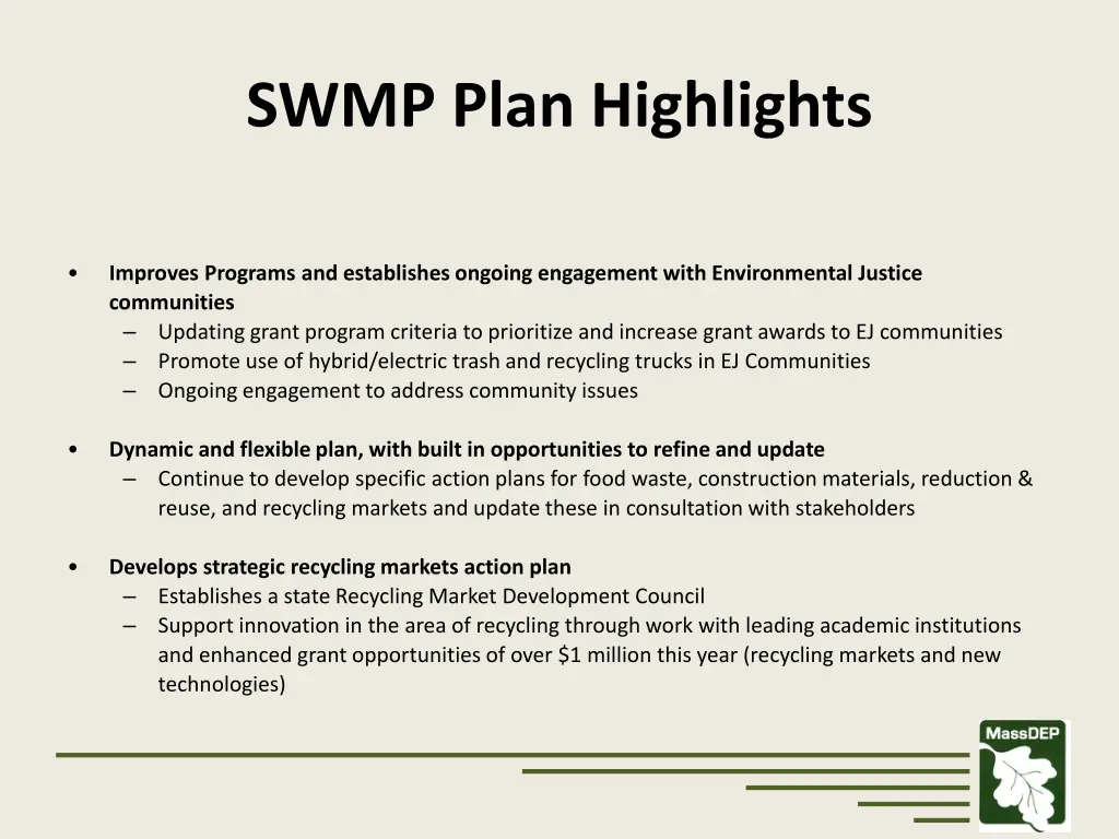 swmp plan highlights 1