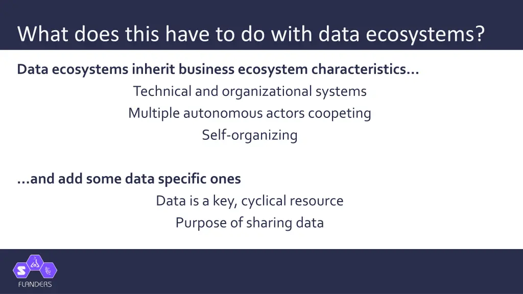 what does this have to do with data ecosystems