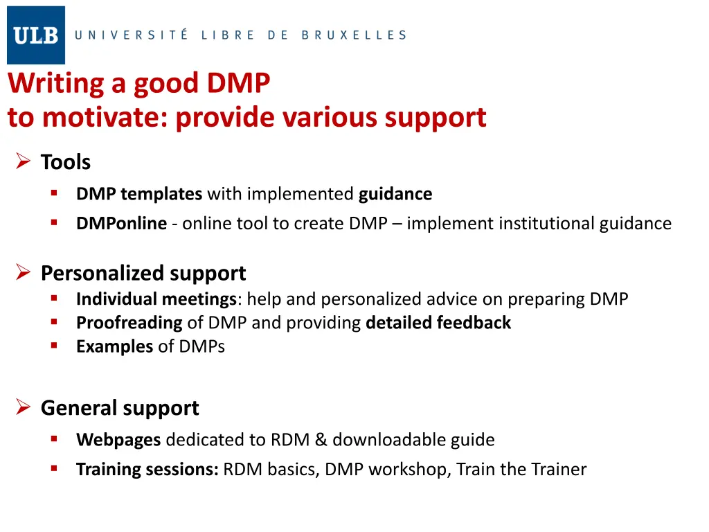 writing a good dmp to motivate provide various