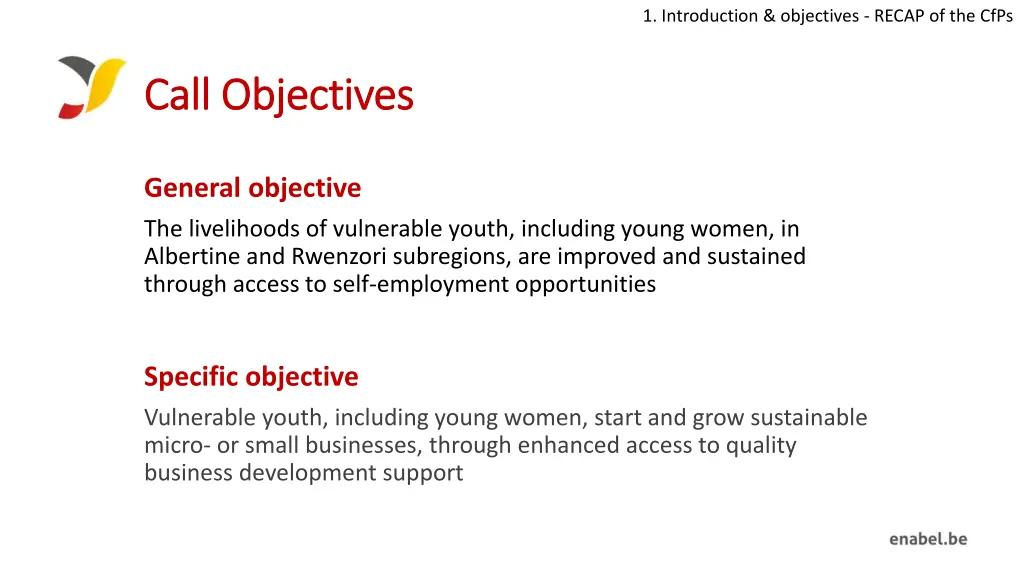 1 introduction objectives recap of the cfps