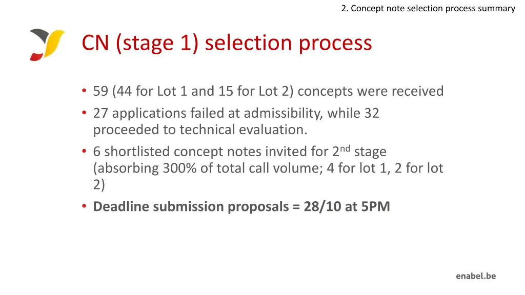 2 concept note selection process summary