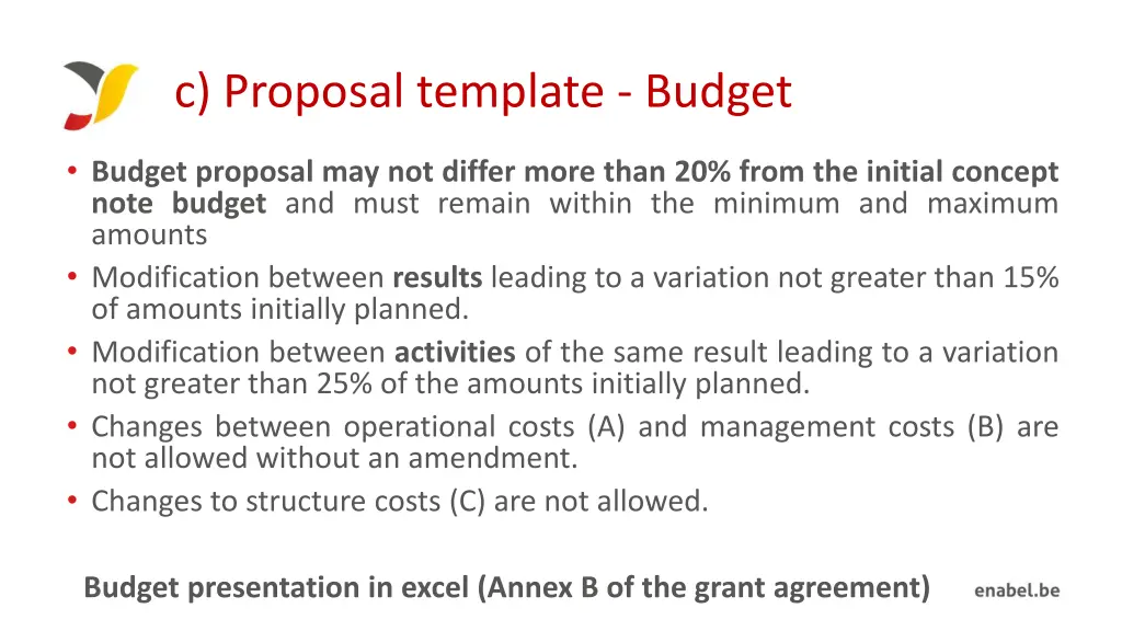 c proposal template budget 7