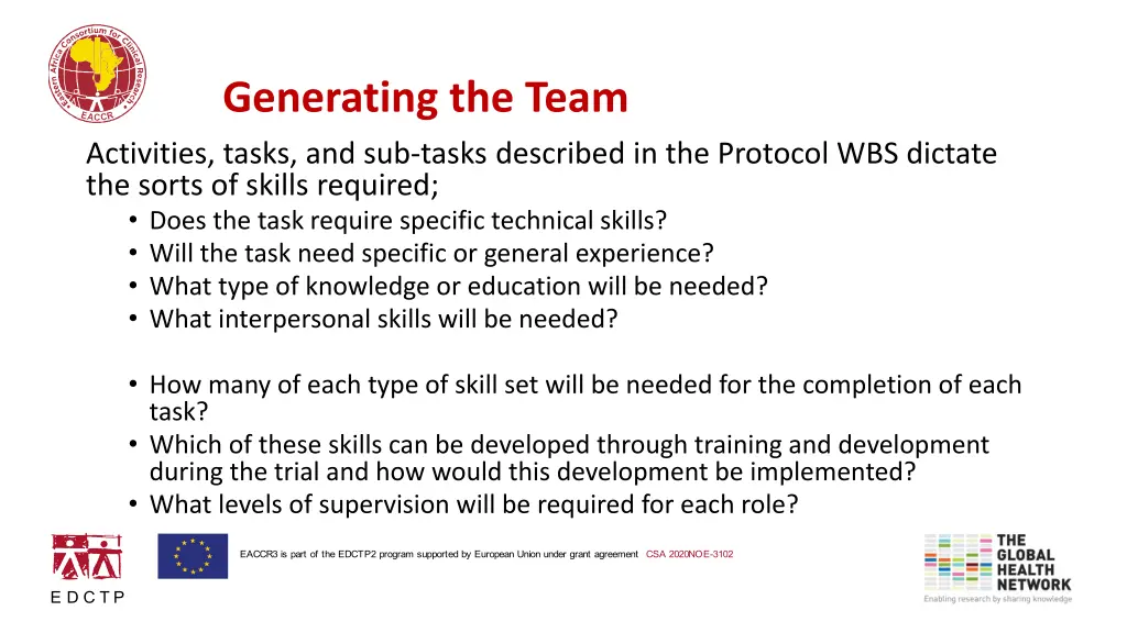 generating the team